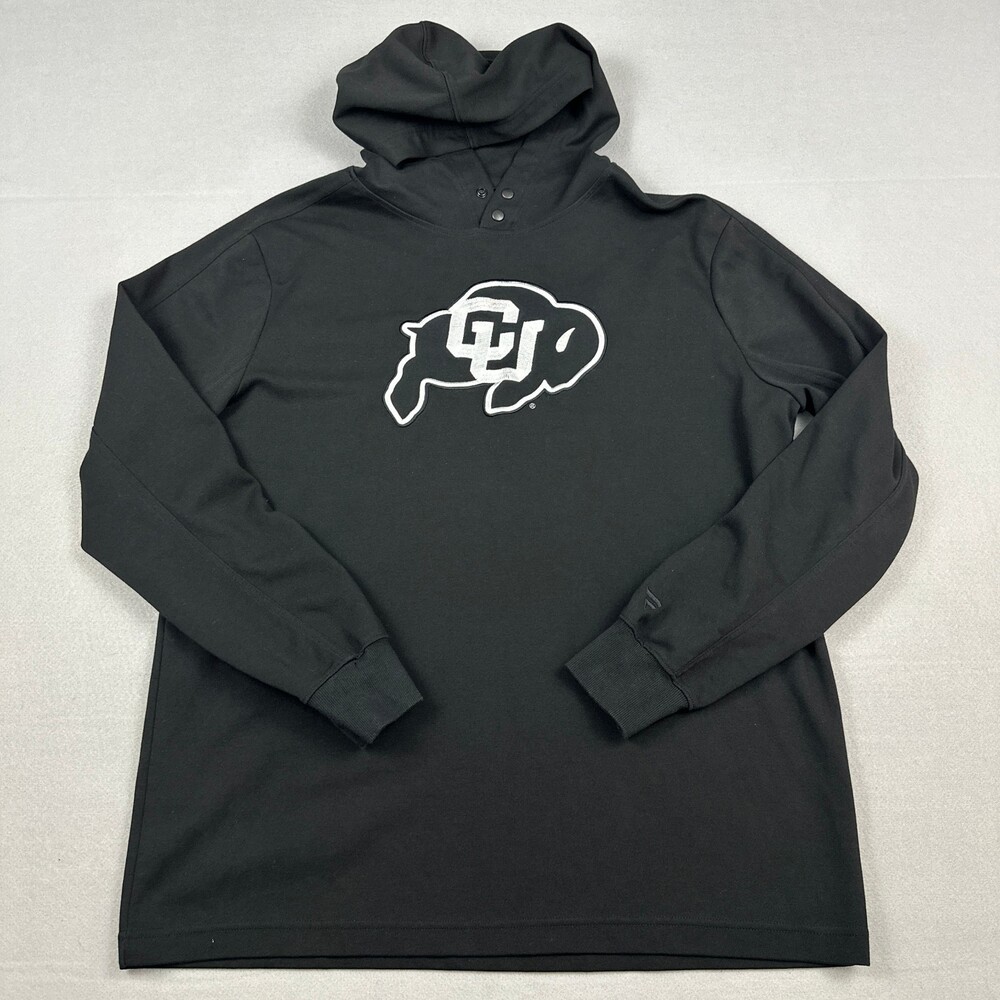 Colorado Buffaloes Hoodie Men Large Black Fanatics Signature Pullover NCAA L